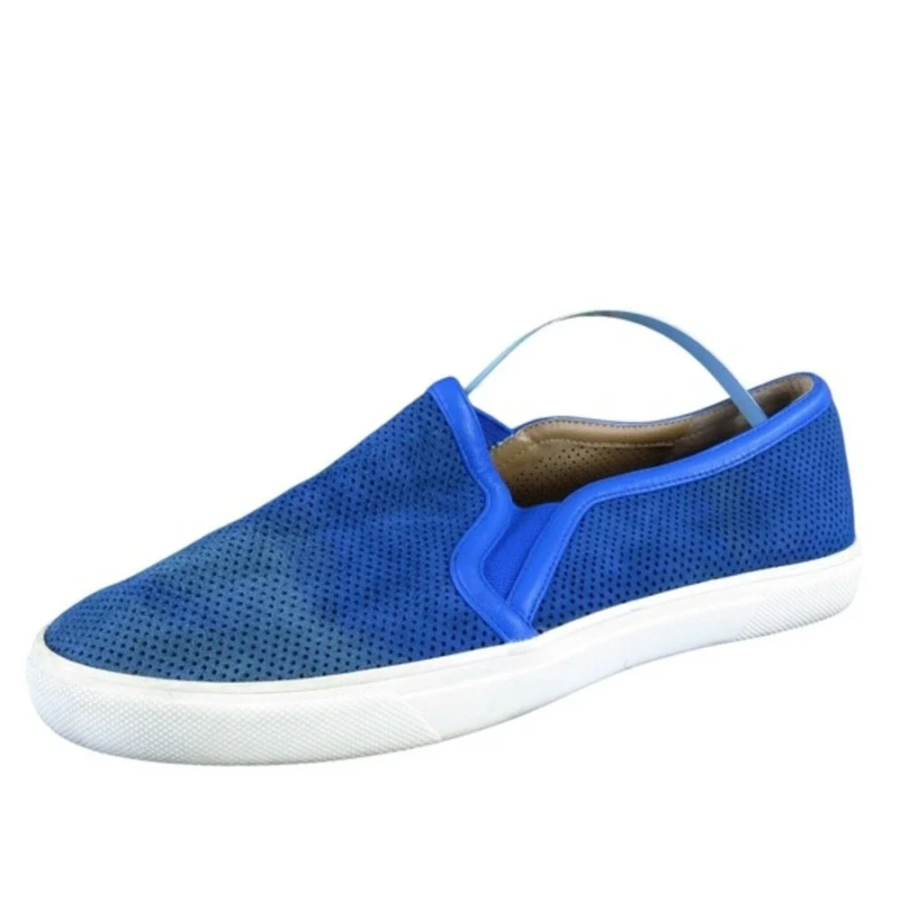 Halogen Women's Comfort Slip-On Shoes Blue Size 6 Perforated Leather‎